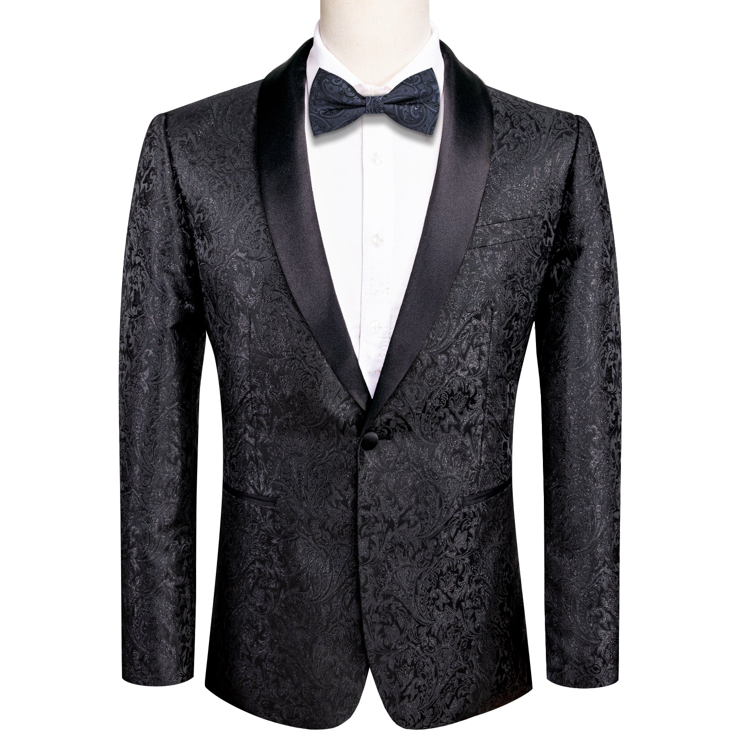 Luxury Black Shinning Floral Men's Suit Set – ties2you