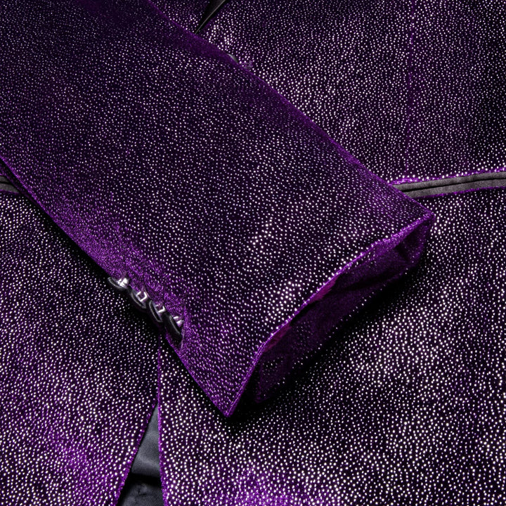 purple velvet blazer