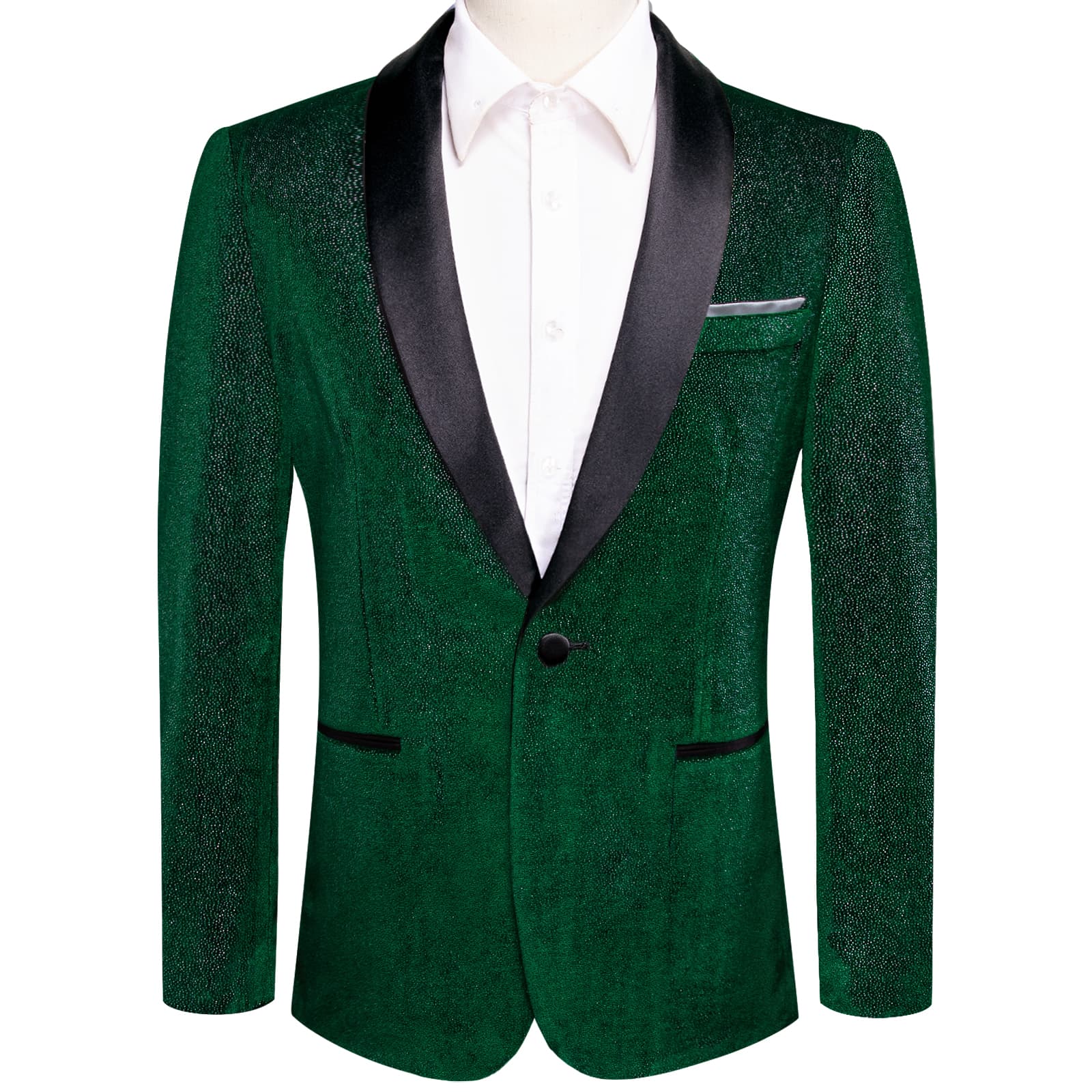 Ties2you Velvet Suit Jacket Forest Green Shawl Collar Velvet Blazer ...