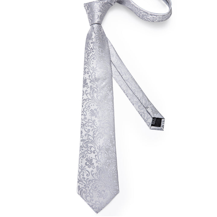 fashion floral mens silk silver ties near me for the fast shipping