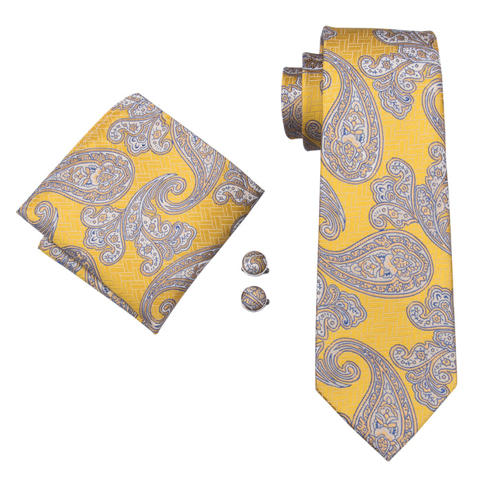 a yellow tie