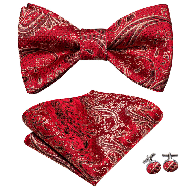 classic wedding red bow tie