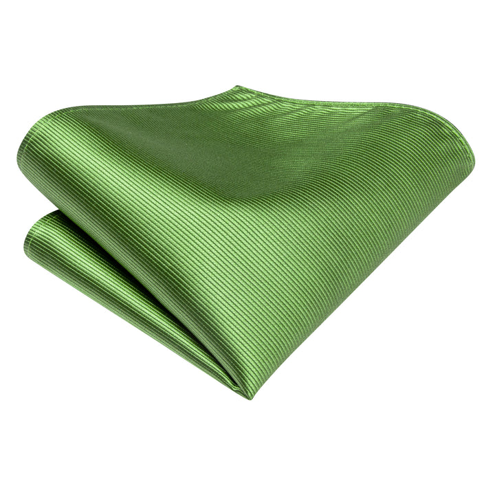 green solid silk ties