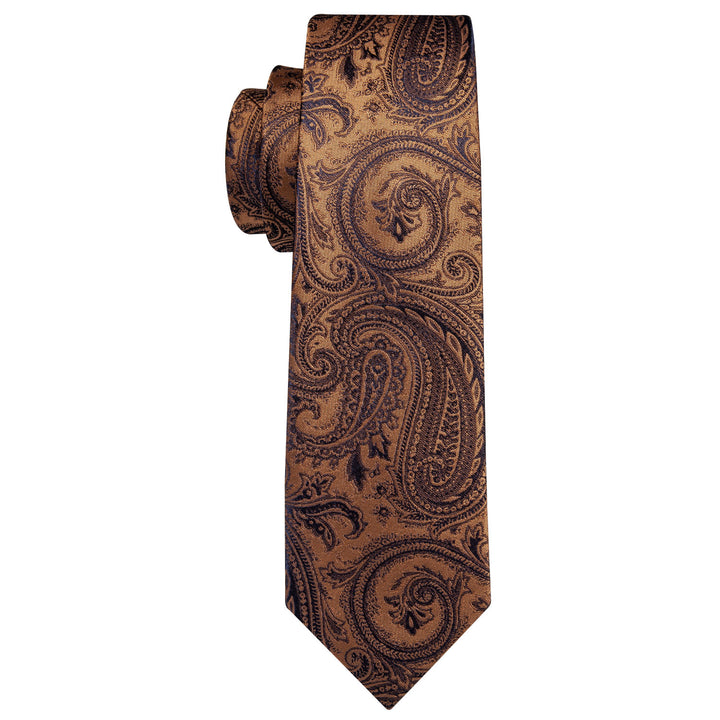Classic Green Paisley Men's Necktie Pocket Square Cufflinks Set – ties2you