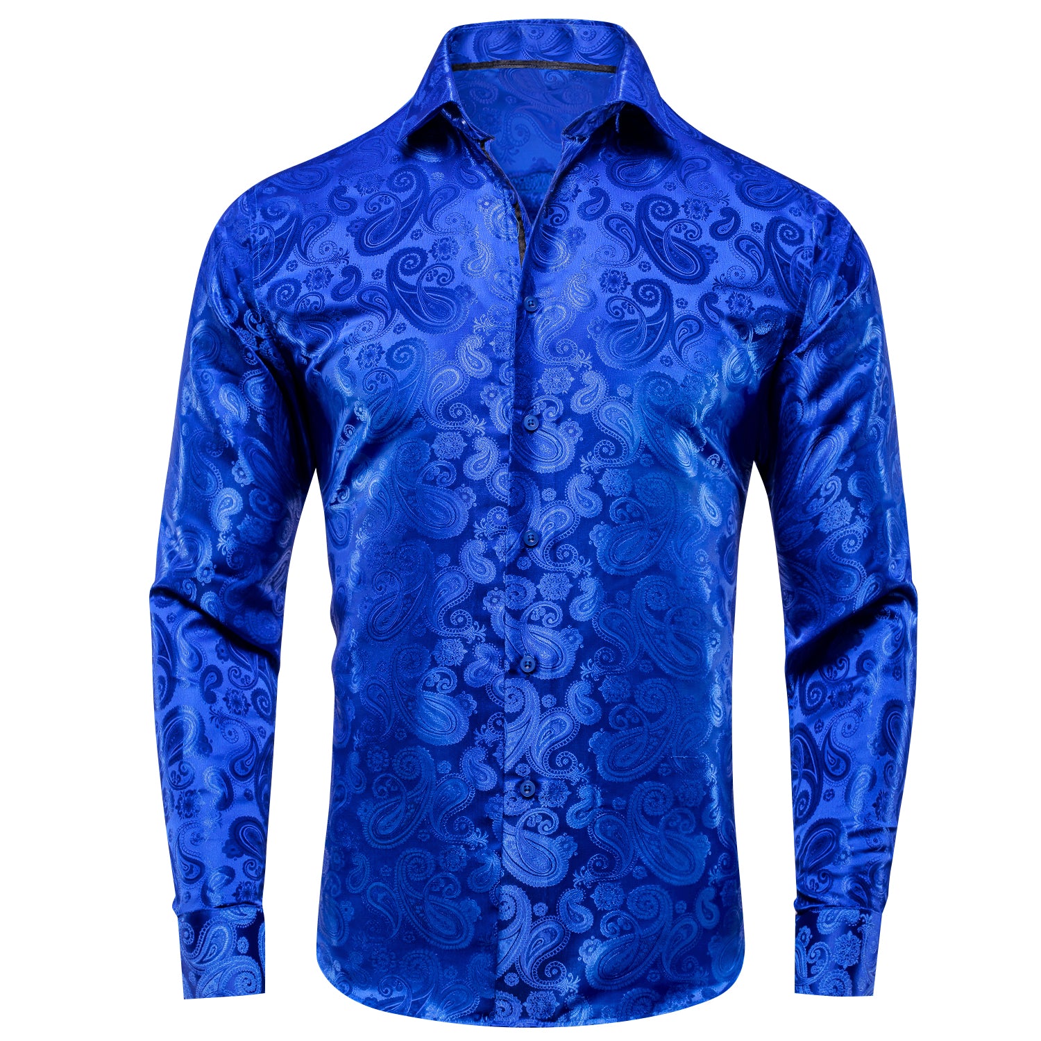 royal blue paisley shirt