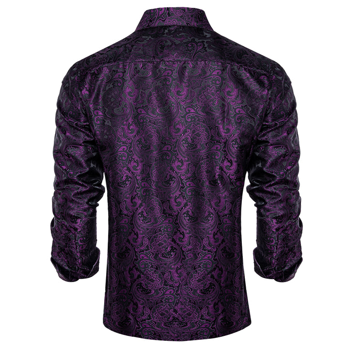 black and purple shirt men's