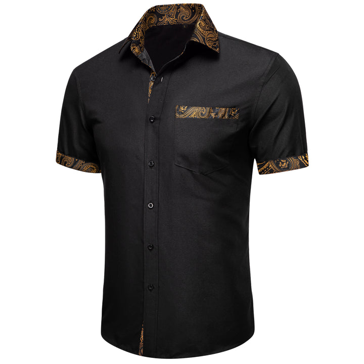 black button up shirt short sleeve