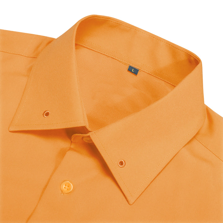 orange collared shirt