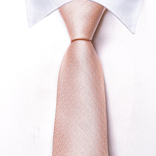 Baby Pink Solid Silk Children's Necktie Pocket Square Set