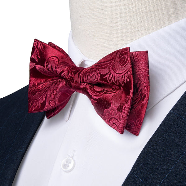 dark red bow tie