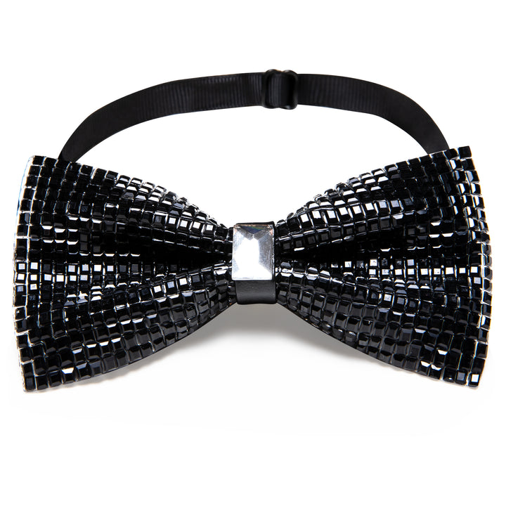 Black Imitated Crystal novelty bow tie