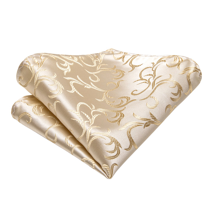 champagne mens floral pocket square