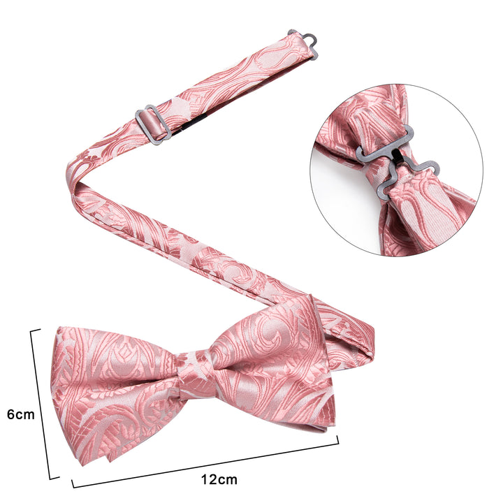 floral pink bow tie