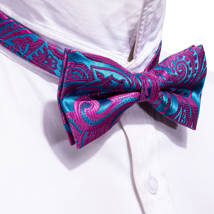 purple blue bowtie