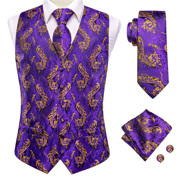 mens purple tuxedo vest