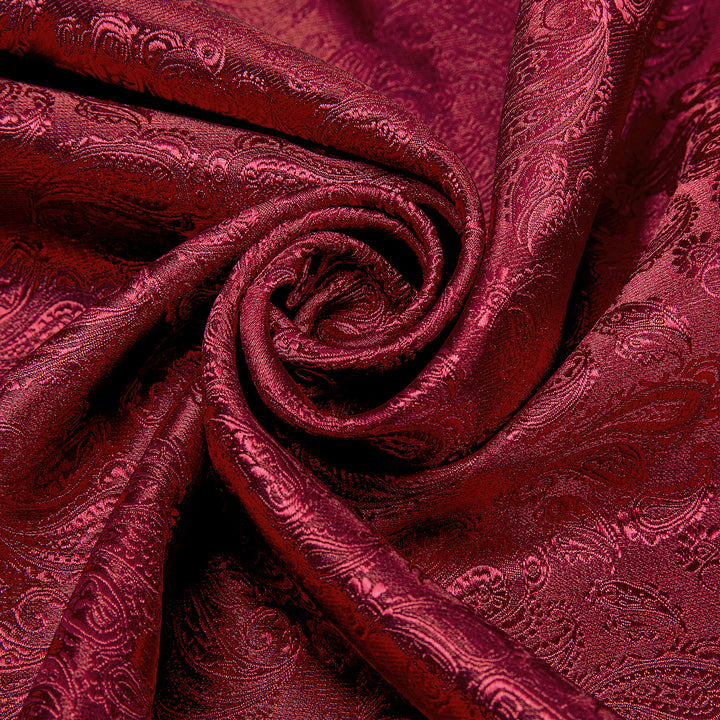 New Arrival Burgundy Red Paisley Men's Silk Scarf – ties2you